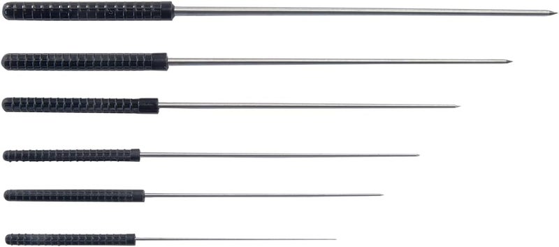 BUZZUFY Set of 6 pcs Cutting broaches, Ø 1.2-3.0 mm with Plastic Handle Tool - Image 1